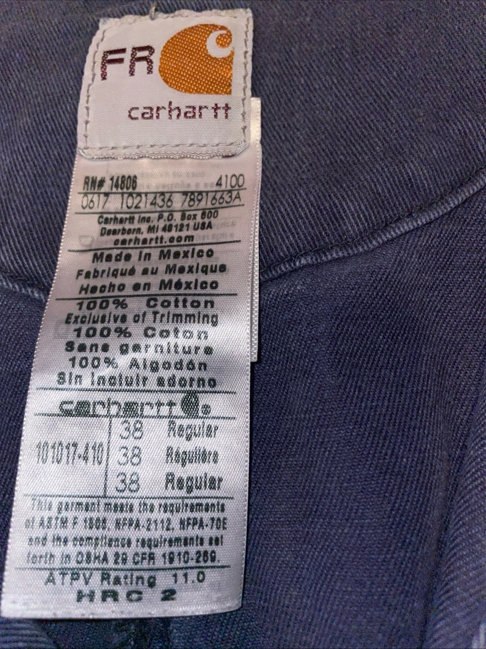 Carhartt Men's Blue Relaxed Denim Coverall Jeans - Picture 11 of 13
